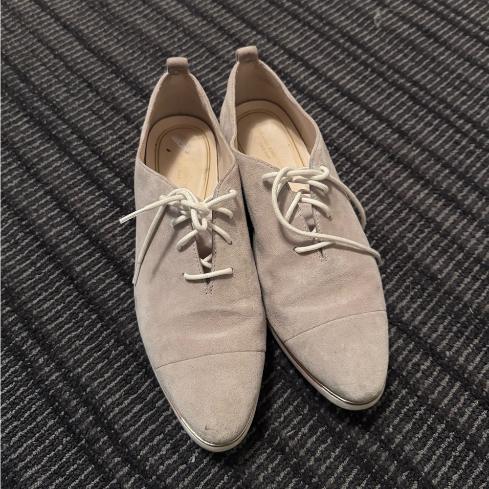Cole Haan Leather Grand Ambition  Pointy loafers Gray Oxfords flats moccasins 9